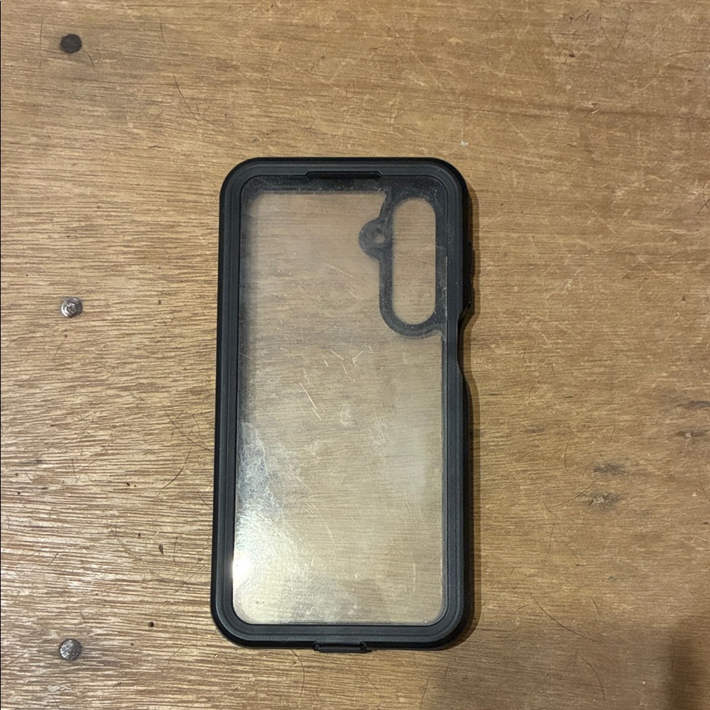 Clear Black Protective Phone Case - Compatible Cell Phone Accessory
